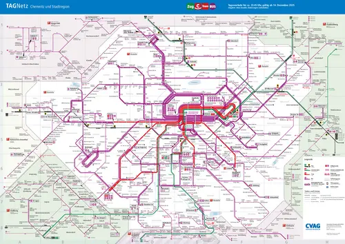 The CVAG route network.